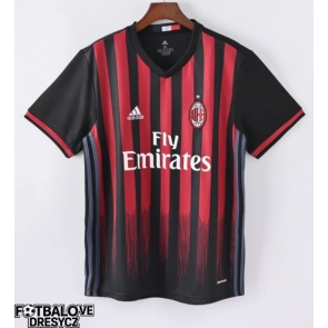 AC Milan 2016-2017 Retro Domácí Dres Krátký Rukáv
